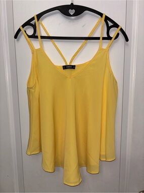Bright Yellow Double-Strap V-Neck Camisolew